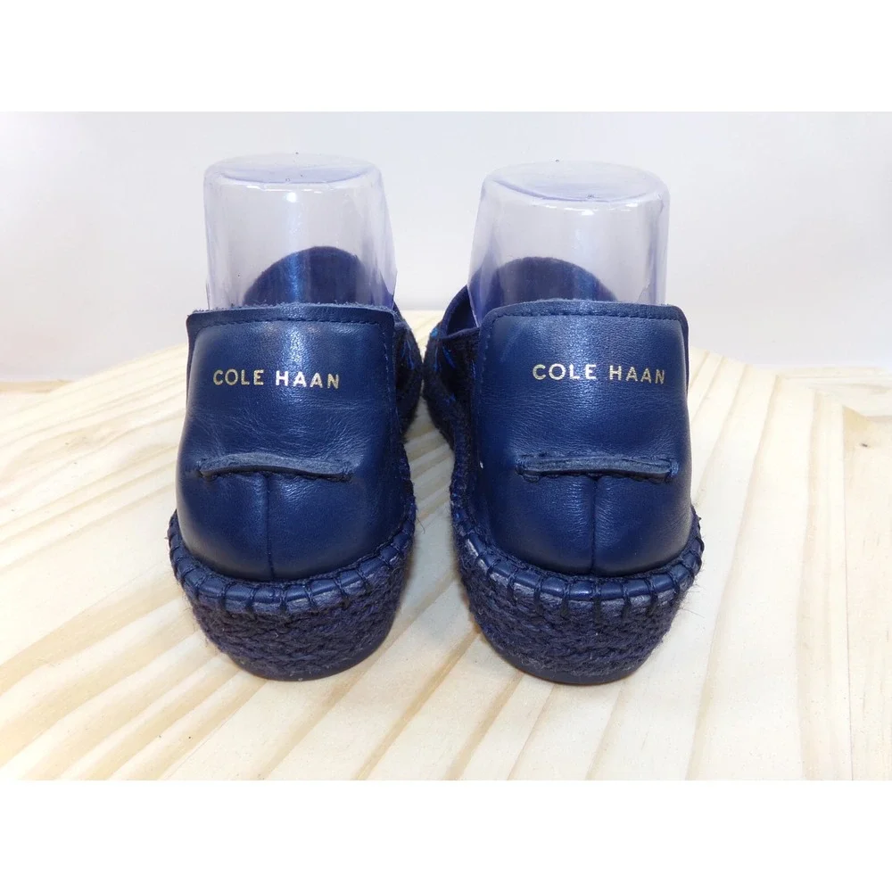 Cole Haan Navy & Bright Blue Leopard Espadrilles